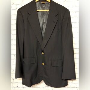 Vintage Southwick Navy Gold Brass Tone Buttons Academia Preppy Classic Blazer M